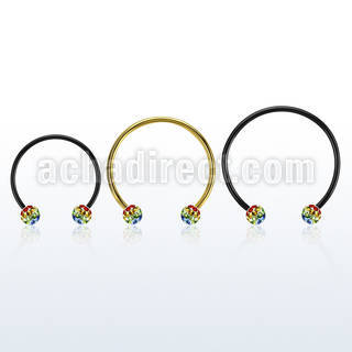cbmtfg5l xxl black steel cbr 5mm multi crystal balls w rb colors 