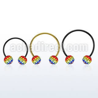 cbmtfg8l xxl black steel cbr 8mm multi crystal balls w rb colors 