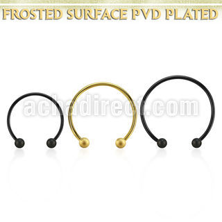 cbmtfo4l xxl anodized steel cbr, 14g w 4mm frosted steel balls