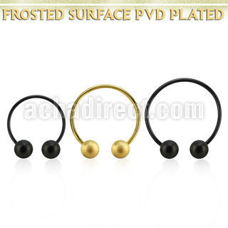 cbmtfo8l xxl anodized steel cbr, 14g w 8mm frosted steel balls