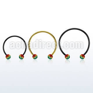 cbmtfr5l xxl black steel cbr 5mm multi crystal ball rasta stripe