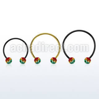 cbmtfr6l xxl black steel cbr 6mm multi crystal ball rasta stripe