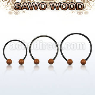 cbmtsw5l xxl anodized steel cbr, 14g w 5mm sawo wood balls