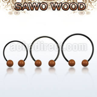 cbmtsw8l xxl anodized steel cbr, 14g w 8mm sawo wood balls