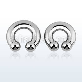 cbr00 316l steel 10mm circular barbell with threaded 12mm ball