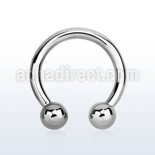 cbr10 316l steel 2 5mm circular barbell with internal 6mm ball