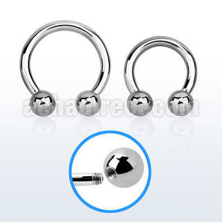 cbr10x 316l steel 2.5mm circular barbell with external 6mm ball