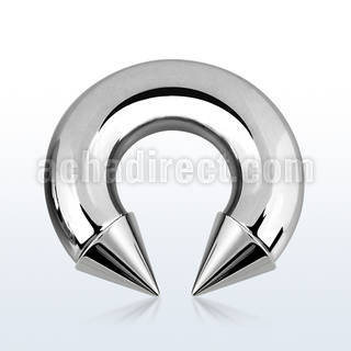 cbrcn00 316l steel 10mm circular barbell with internal 12mm cones
