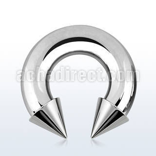 cbrcn2 316l steel 6mm circular barbell with internal 8mm cone
