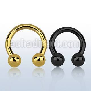 cbrt8 pvd 316l steel 3mm circular barbell w intern 6mm balls