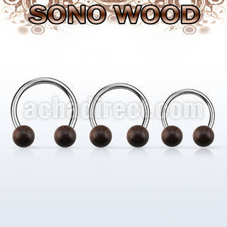 cbsn5 organic circular barbell w 2 5mm sono wood balls