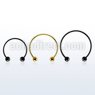cbstb3l xxl anodized steel circular barbell, 16g w 3mm balls
