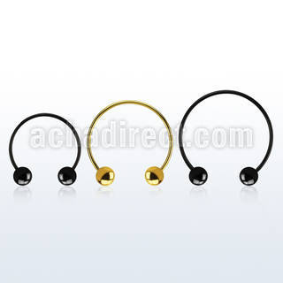 cbstb4l xxl anodized steel circular barbell, 16g w 4mm balls