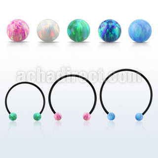 cbstop4l xxl anodized steel cbr, 16g w 4mm synthetic opal balls