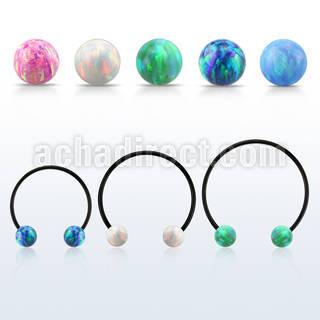 cbstop5l xxl anodized steel cbr, 16g w 5mm synthetic opal balls