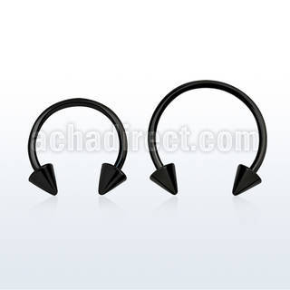 cbt20cn pvd plated 316l steel circular barbell w two 3mm cones