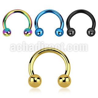 cbtb4 anodized 316l steel circular barbell with 4mm ball