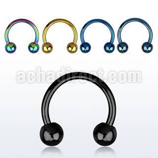 cbtb anodized 316l steel circular barbell with a 5mm ball