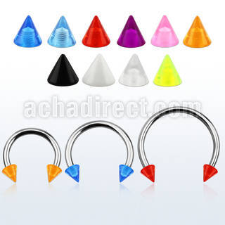cbuvcn5l barbell circular diametro acero 316l conos 5mm acrilico uv usar como arete distribuidor mayorista
