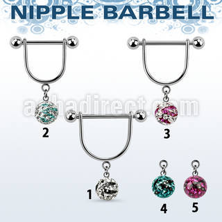 cfrsnp8 steel nipple stirrup w 8m zebra multi crystal ball