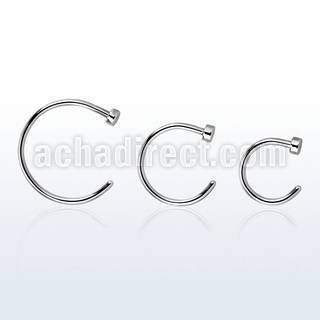 clns20 316l steel fake nose clips in 20g 0 8mm