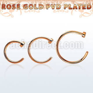 clttns20 rose gold pvd plated 316l steel fake nose clips