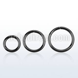 cpsel16 black plated 925 silver seamless ring 16g 1 2mm