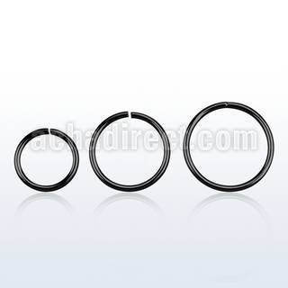 cpsel20 black plated 925 silver seamless ring 20g 0 8mm