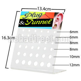 dac59 empty display w holes for screw fit flared plug tunnel