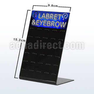 dac65 black acrylic empty display with rubber band