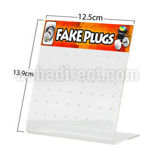 dac68 clear acrylic empty display for 48 pcs of fake plugs