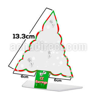 dac77 acrylic empty christmas tree display for ear stud pair