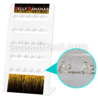 dac83 acrylic empty display for belly banana w easy off hole