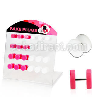 dacb78b board of pink white acrylic fake plug without o ring
