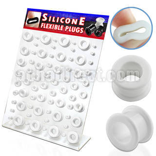dapg22 display board of 72 pcs white silicone flesh tunnels