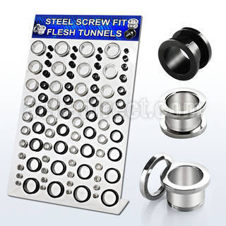 dapg52 board of pvd high polished 316l screw fit flesh tunnel