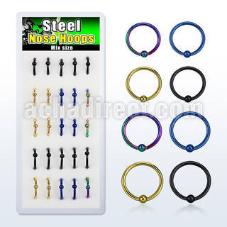 dcrtes premium pvd plated 316l ball closure ring w 2 5mm ball