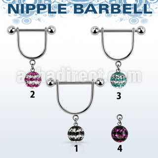 dfrsnp8 steel nipple stirrup w 8m triple line multi crystal ball