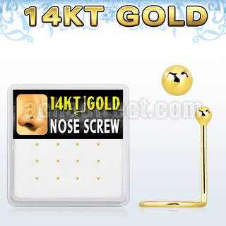 dgsc1 caja 12 piercing nariz l oro 14 kts 0 6mm bola 1 5mm distribuidor