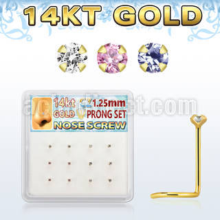 dgsc23 box w 14kt gold nose screws w 1.25mm round cz 