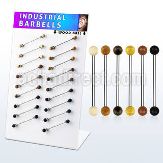 dind26 board w 18 organic industrial barbell 5mm wood balls