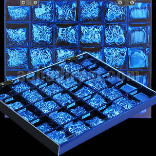 dmbj31 assorted 316l steel clear blue covered jewelry parts