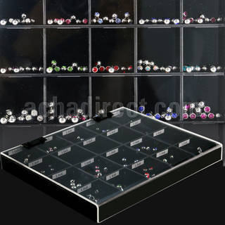 dmbj6 display of 5 6mm bezel set jewel ball with threading