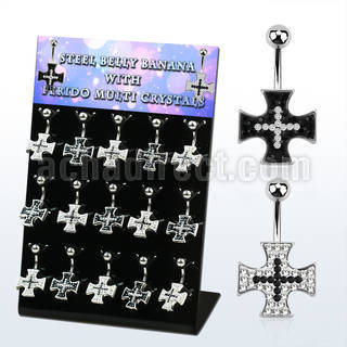 dmix7b board w steel belly banana w black clear crystal cross