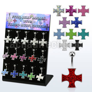 dmix8b board w steel belly banana w ferido multi crystal cross