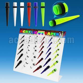 dmxp11 display 36 expansores acrilico uv anillo goma 3mm 10mm distribuidor