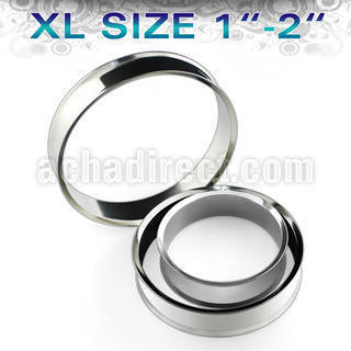 dpgxl xl high polished 316l steel double flared flesh tunnel