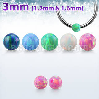 dpo3 3mm synthetic opal dimple ball for ball closure rings