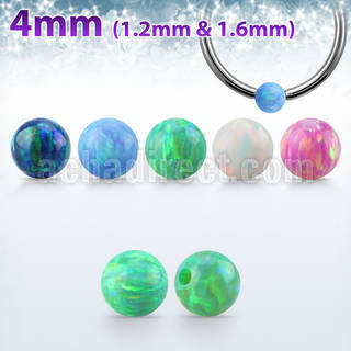 dpo4 4mm synthetic opal dimple ball for ball closure rings