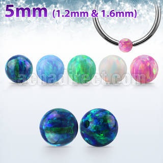 dpo5 5mm synthetic opal dimple ball for ball closure rings